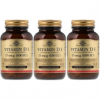 Солгар Витамин D3 600 МЕ НАБОР 3 упаковки по 120 капсул Solgar vitamin d3 600 iu