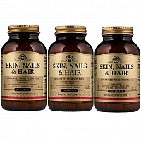 Солгар Кожа, Волосы, Ногти НАБОР 3 упаковки по 120 таблеток Solgar Skin hair nails