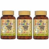Солгар Кангавитес мультивитамины и минералы (тропические фрукты) НАБОР 3 упаковки по 60 таблеток Solgar kangavites multivitamin and minerals