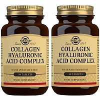 Солгар Комплекс Коллаген-Гиалуроновая кислота 1568 мг НАБОР 2 упаковки по 30 таблеток Solgar Hyaluronic Acid Collagen Complex