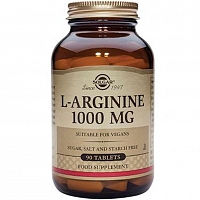 Солгар L-аргинин 1000 мг 90 капсул Solgar L arginine 1000