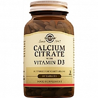 Солгар Кальция цитрат с Витамином D3 60 таблеток Solgar calcium citrate d3