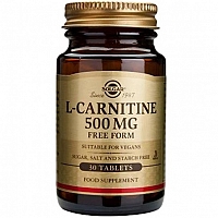 Солгар L-карнитин 500 мг 30 таблеток Solgar L carnitine 500