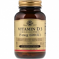 Солгар Витамин D3 600 МЕ Solgar vitamin d3 600 iu