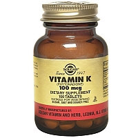Солгар Витамин К 100 таблеток Solgar Vitamin K